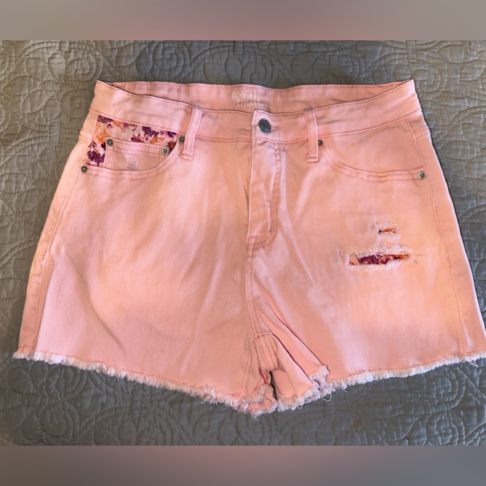 Pink Denim Shorts